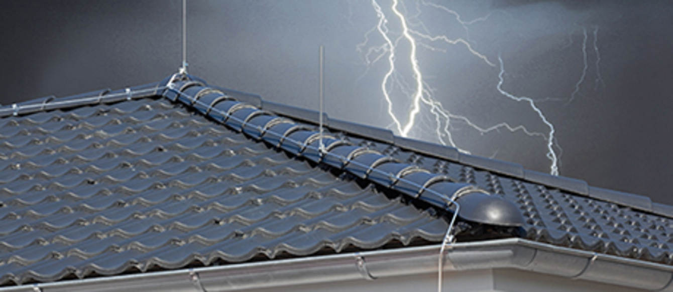 Äußerer Blitzschutz bei MS-Elektroinstallation in Friedrichsdorf